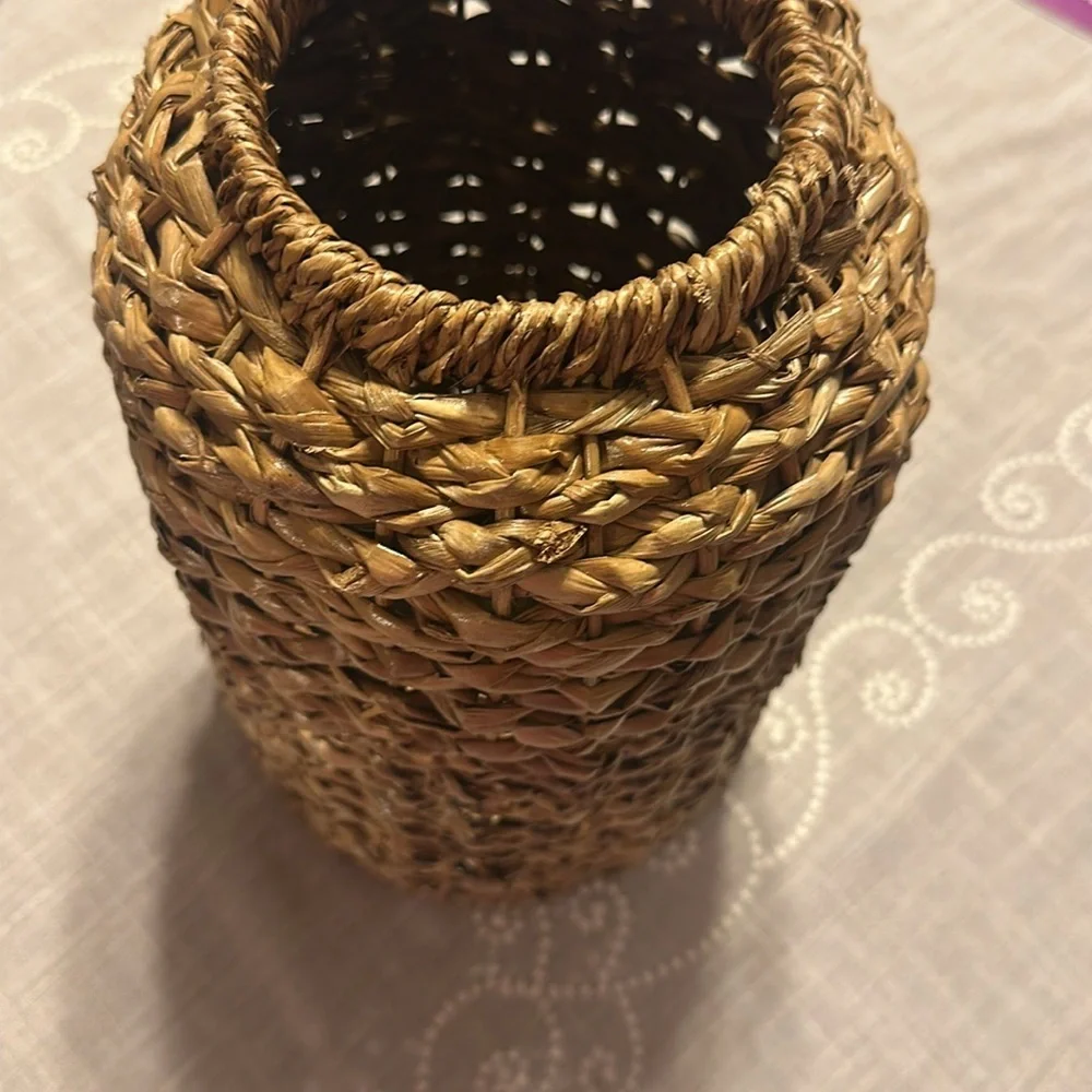Made in Philippines wicker vase